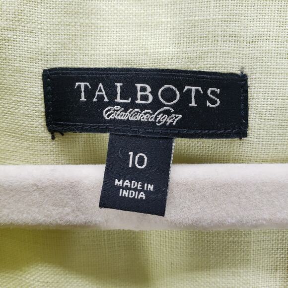 Talbots Women's Pure Irish Linen Button Down Long Sleeve Top Size 10 - Picture 7 of 14